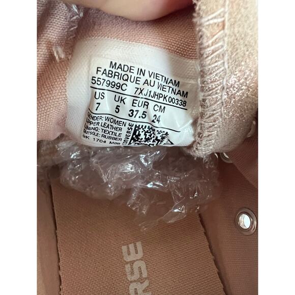 Converse Chuck Taylor All Star Ox Low Top Lace Up Dusk Pink/White Sneaker Shoe 7 - Picture 8 of 10